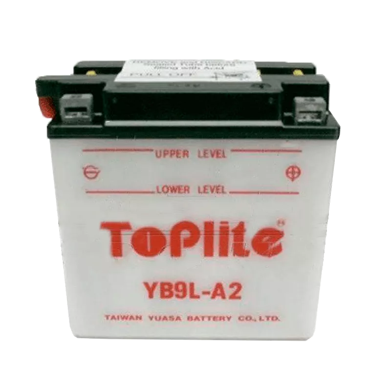 Мото аккумулятор TOPLITE 9Ah АзЕ 124A (YB9L-A2)