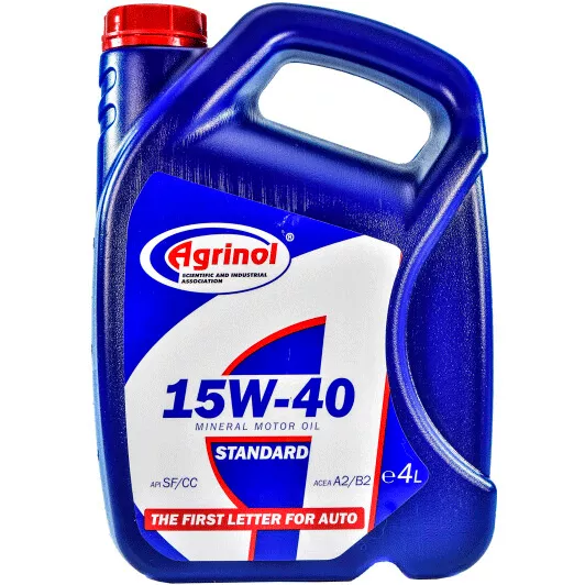 Моторное масло Агринол Standart 15W-40 SF/CC 4л Моторное масло Агринол Standart 15W-40 SF/CC 4л