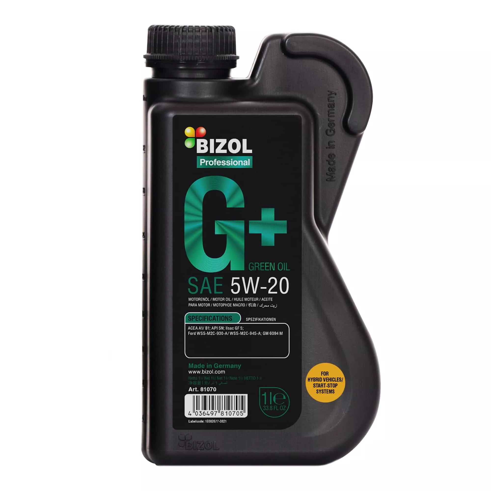 Моторное масло BIZOL Green Oil+ 5W-20 1л (B81070)