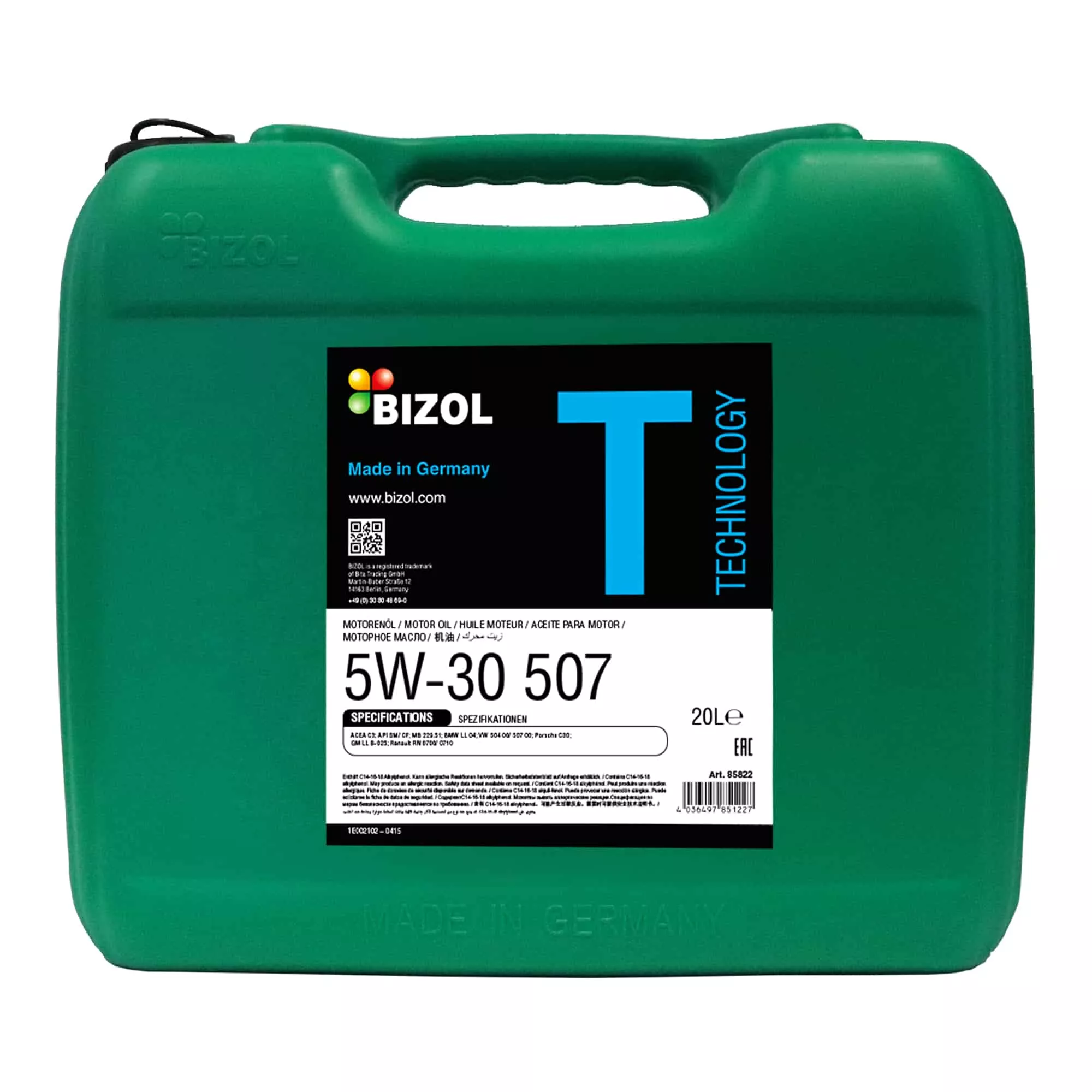 Моторна олива BIZOL Technology 5W-30 507 20л (B85822)