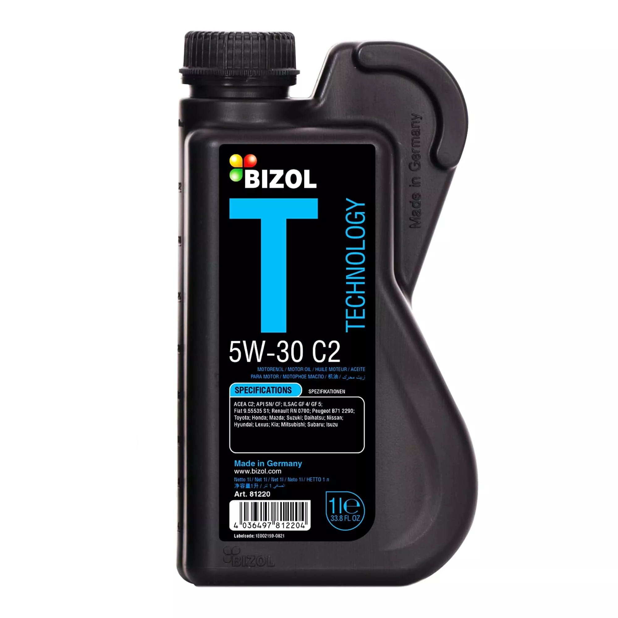 Моторное масло BIZOL Technology 5W-30 C2 1л (B81220)