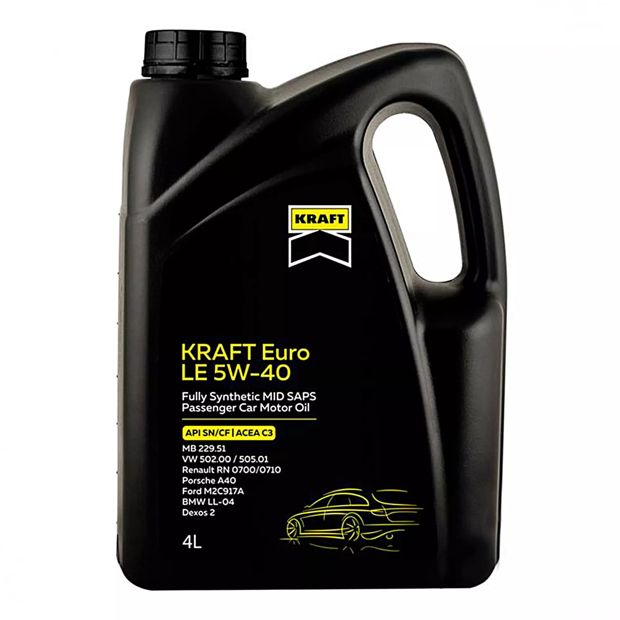 Моторное масло KRAFT Euro LE 5W-40, 4л (708436) Моторное масло KRAFT Euro LE 5W-40, 4л (708436)
