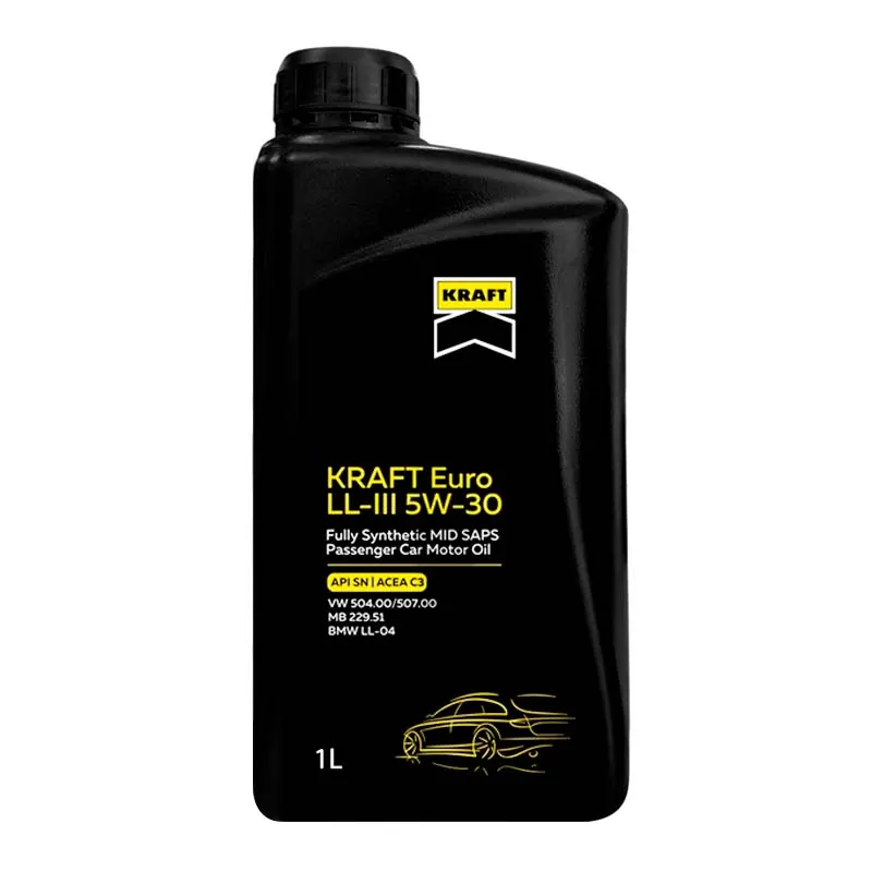 Моторное масло KRAFT Euro LL-III 5W-30 1л (708133) Моторное масло KRAFT Euro LL-III 5W-30 1л (708133)
