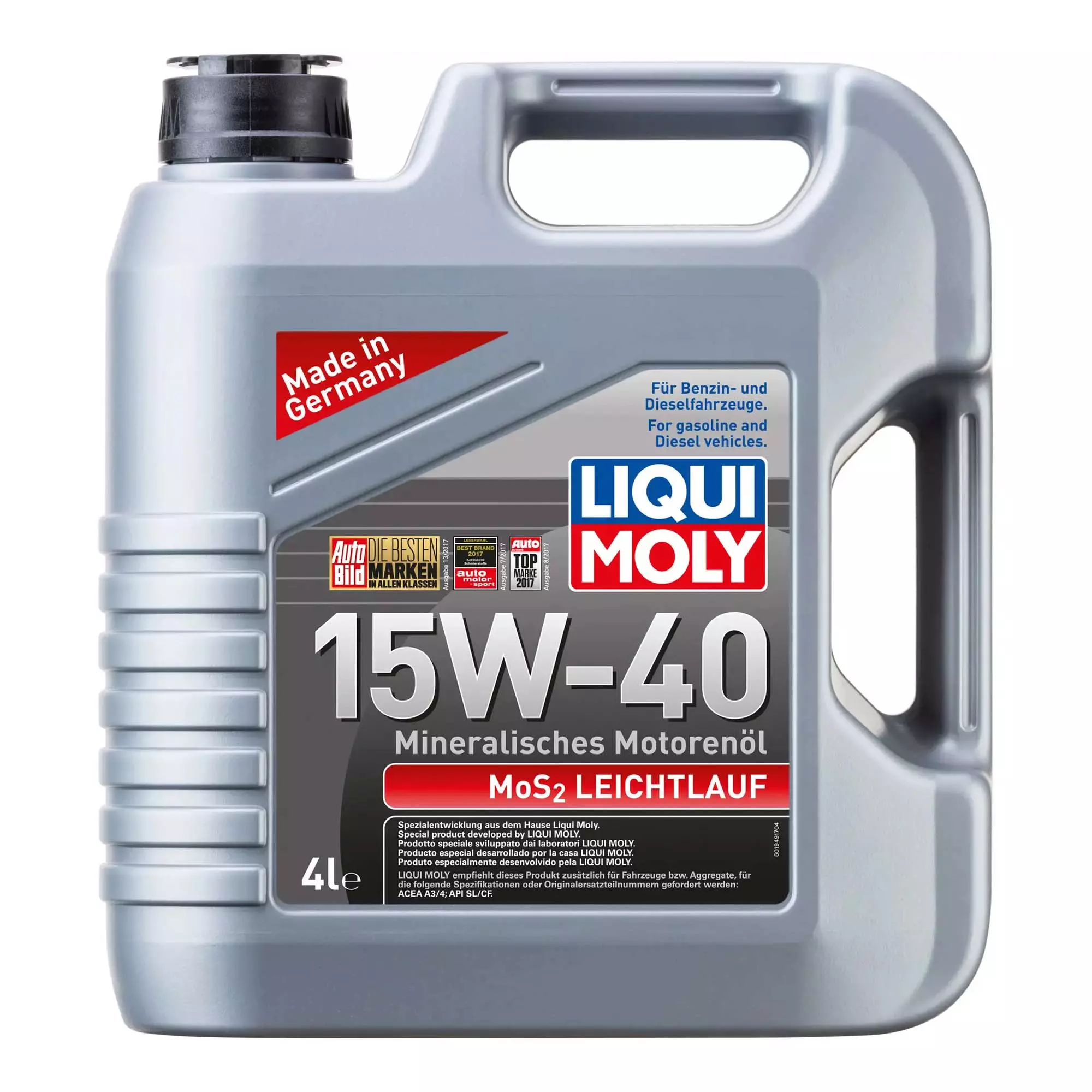 Моторна олива Liqui Moly Leichtlauf MoS2 15W-40 4л (1949)