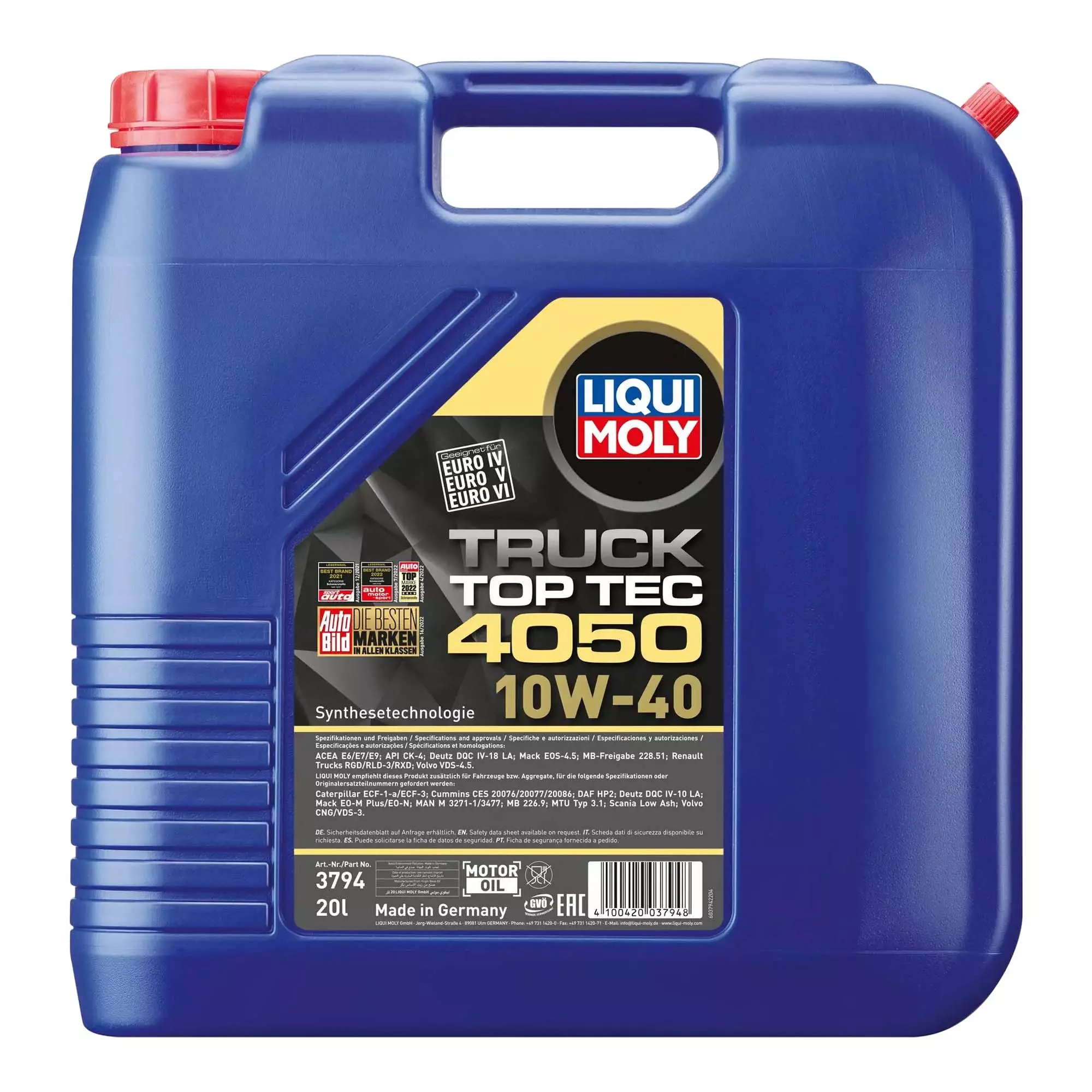 Моторна олива Liqui Moly Top Tec Truck 4050 10W-40 20л