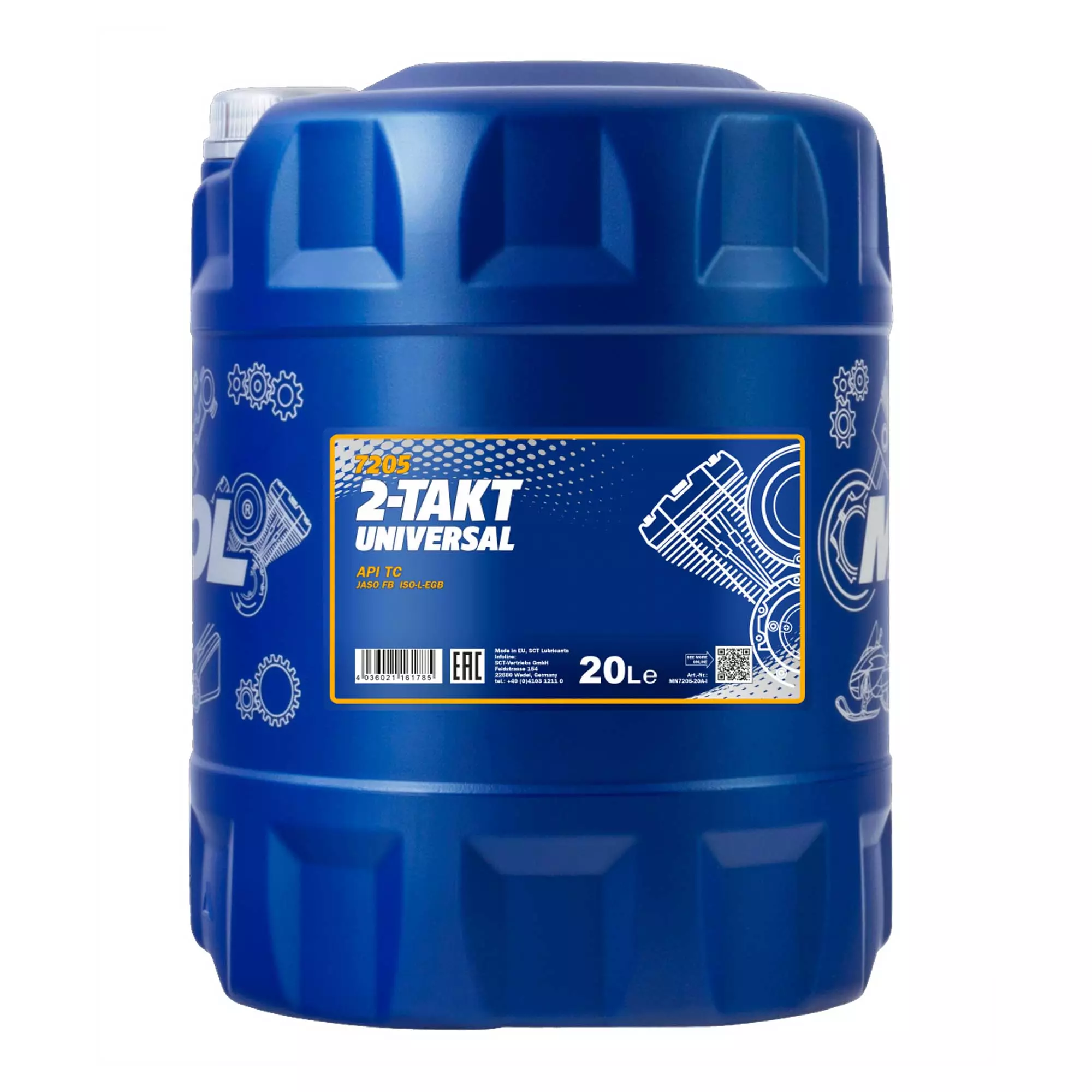 Моторное масло MANNOL 2-TAKT UNIVERSAL FB 20л (MN7205-20) Моторное масло MANNOL 2-TAKT UNIVERSAL FB 20л (MN7205-20)