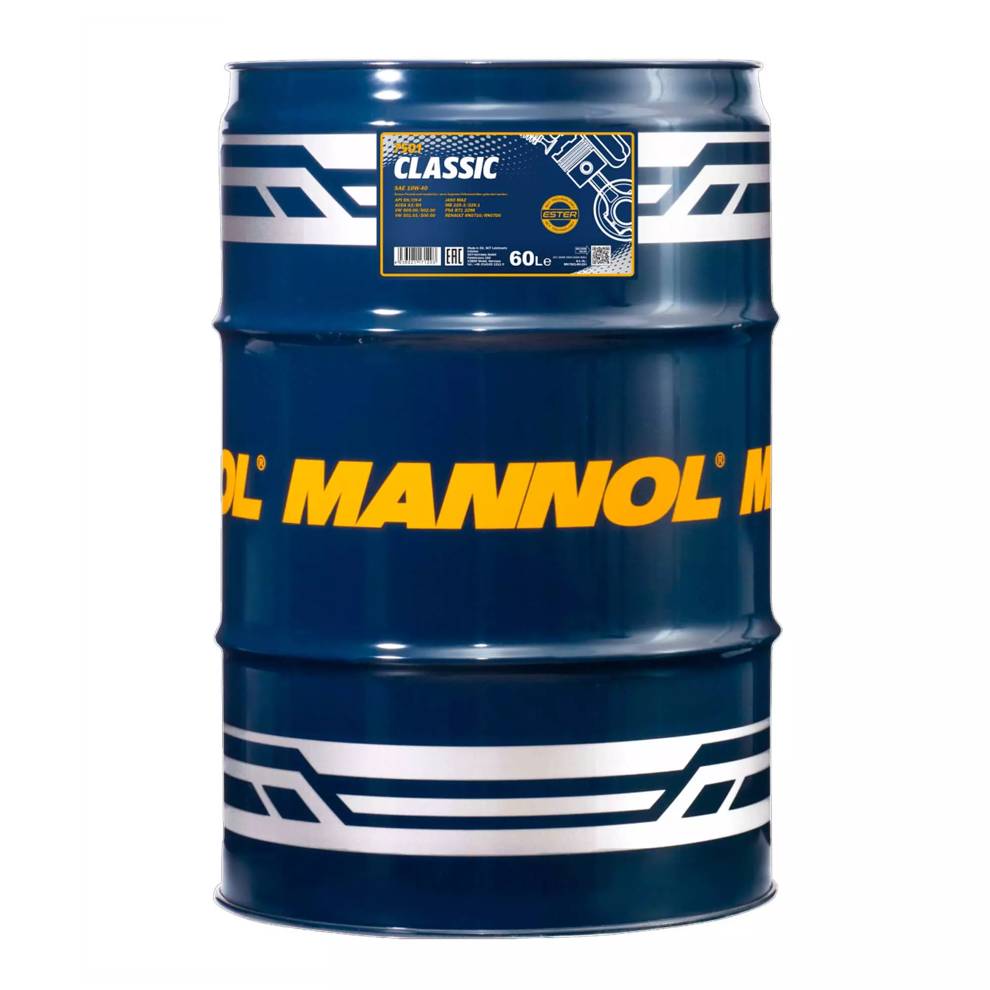 Моторное масло MANNOL CLASSIC SAE 10W-40 60л (MN7501-60)