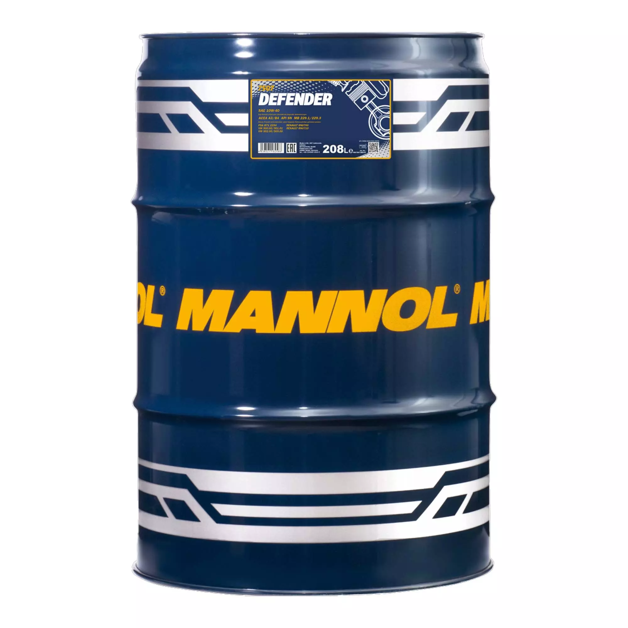 Моторное масло MANNOL DEFENDER SAE 10W-40 208л (MN7507-DR)