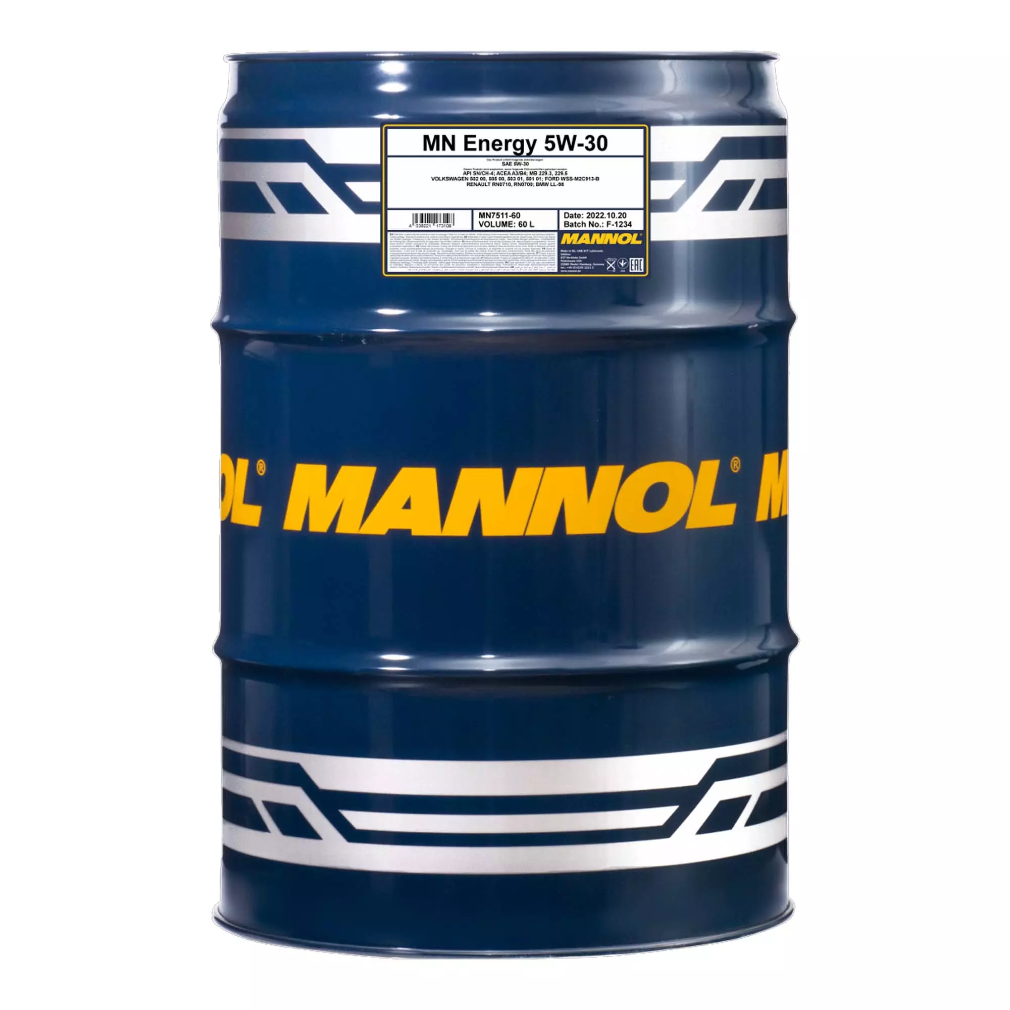 Моторное масло MANNOL ENERGY HC Synthese engine oil SAE 5W-30 60л (MN7511-60)
