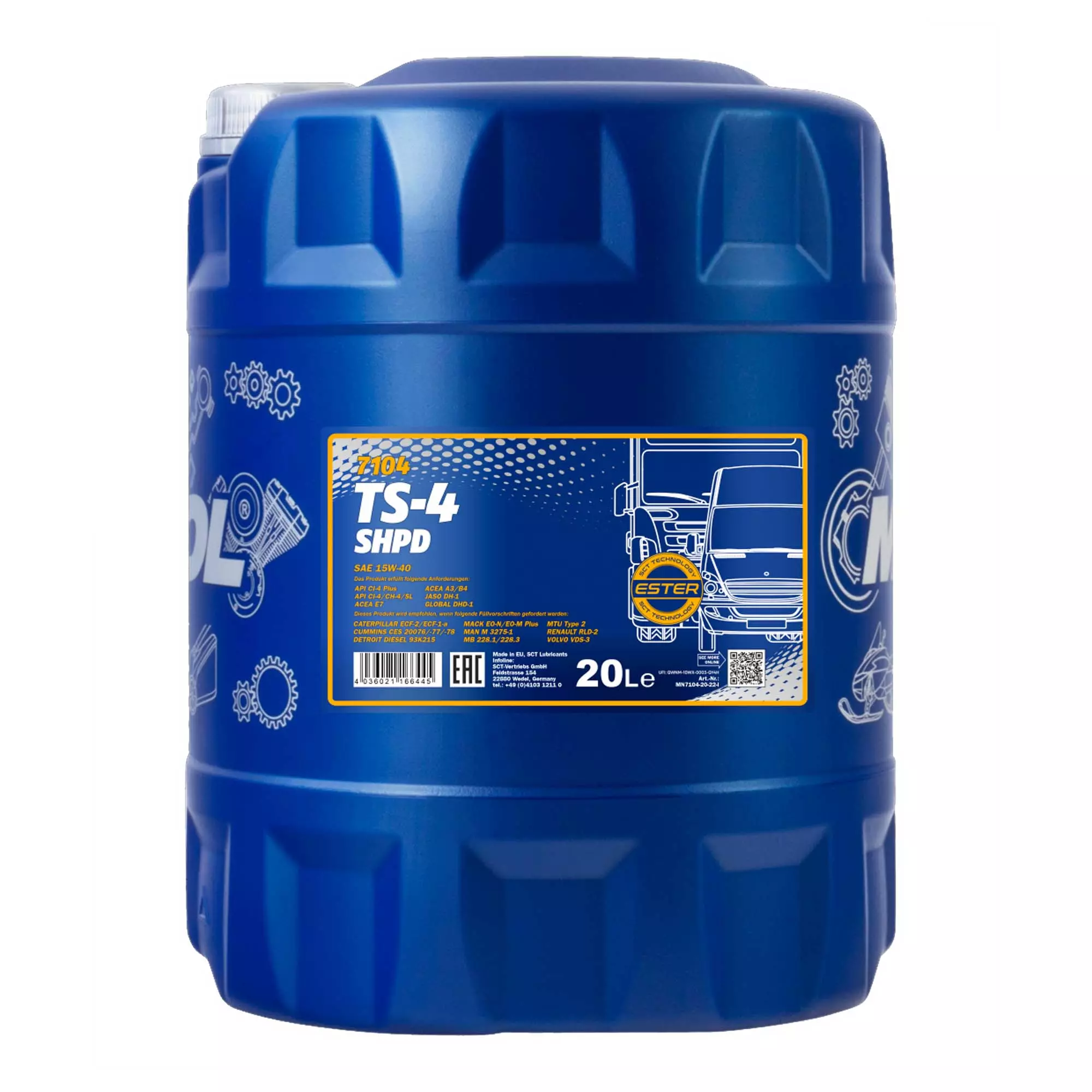 Моторное масло MANNOL TS-4 EXTRA SHPD 15W-40 20л (MN7104-20) Моторное масло MANNOL TS-4 EXTRA SHPD 15W-40 20л (MN7104-20)