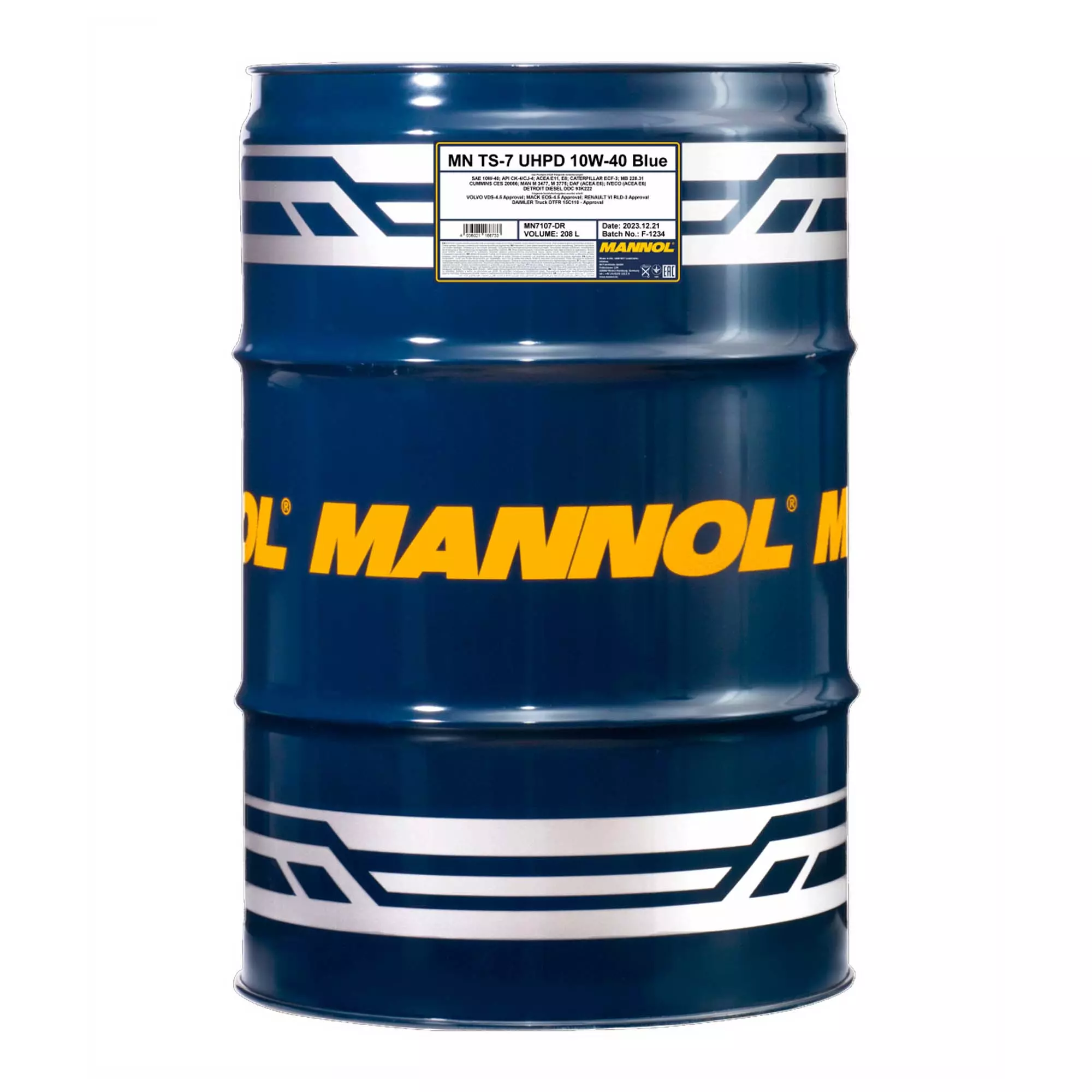 Моторное масло MANNOL TS-7 BLUE UHPD 10W-40 208л (MN7107-DR) Моторное масло MANNOL TS-7 BLUE UHPD 10W-40 208л (MN7107-DR)