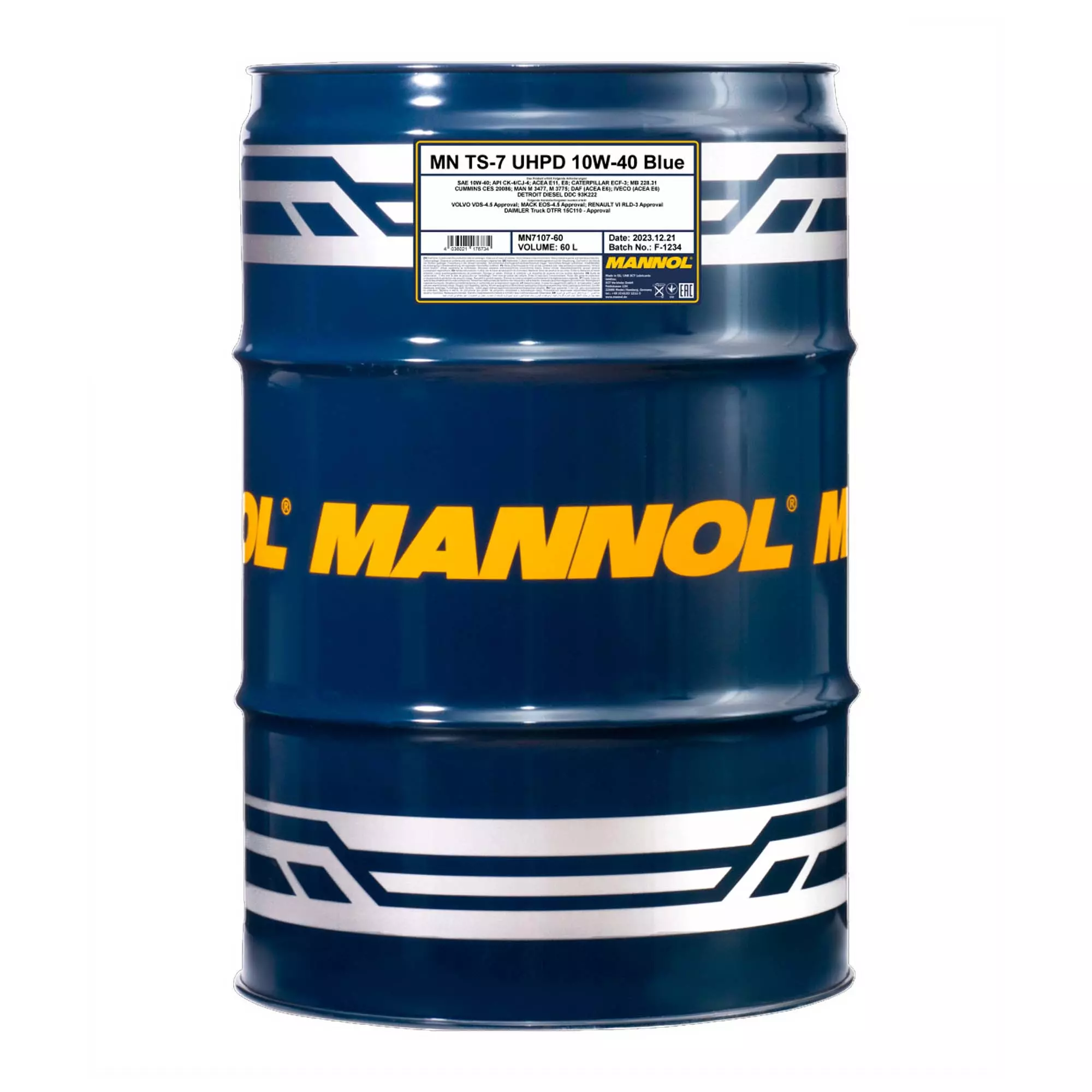 Моторное масло MANNOL TS-7 BLUE UHPD 10W-40 60л