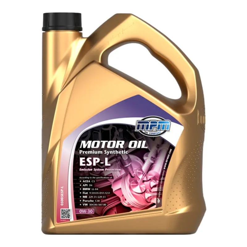 Моторное масло MPM PREMIUM SYNTHETIC ESP-L 0W-30 5л (05005ESP-L)