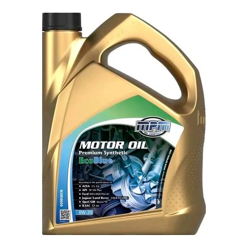 Моторное масло MPM Premium Synthetic Eco Blue 0W-20 5л (05005ECB) Моторное масло MPM Premium Synthetic Eco Blue 0W-20 5л (05005ECB)