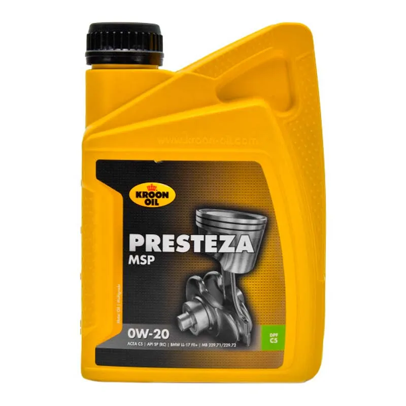 Моторна олива Kroon Oil Presteza MSP 0W-20 1л (36495) Моторна олива Kroon Oil Presteza MSP 0W-20 1л (36495)