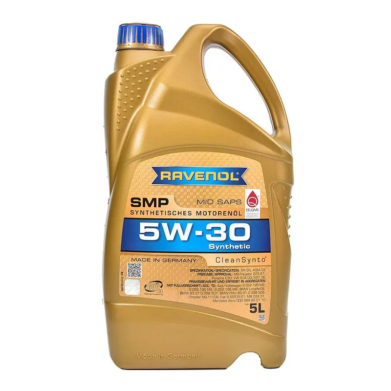 Моторна олива Ravenol RAV SMP 504/507 5W-30 5л (RAV SMP 504/507 5W30 5L) Моторна олива Ravenol RAV SMP 504/507 5W-30 5л (RAV SMP 504/507 5W30 5L)