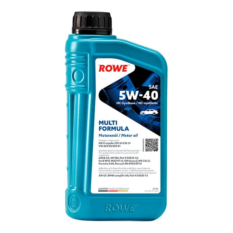 Моторное масло ROWE Hightec Multi Formula SAE 5W-40 1л (20138001099)