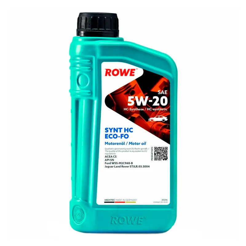 Моторна олива ROWE Hightec Synt HC ECO-FO SAE 5W-20 1л (20206001099)