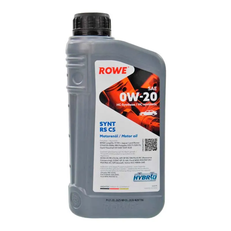 Моторна олива ROWE Hightec Synt RS C5 SAE 0W-20 1л (20379001099)