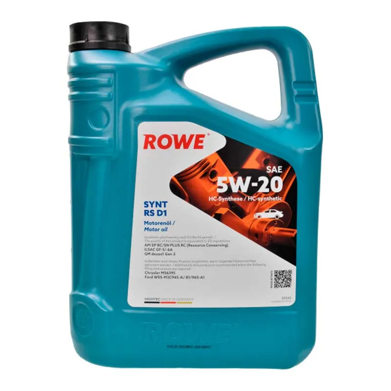 Моторна олива ROWE Hightec Synt RS D1 SAE 5W-20 5л (20342005099)