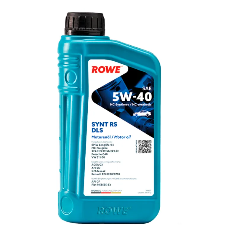 Моторное масло ROWE Hightec Synt RS DLS SAE 5W-40 1л (20307001099)