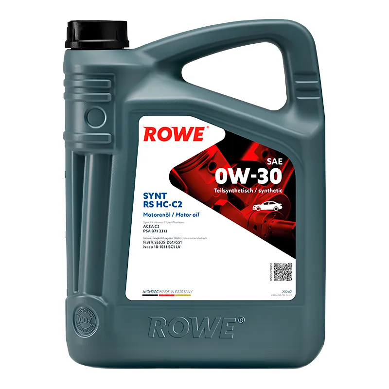 Моторное масло ROWE Hightec Synt RS SAE 0W-30 HC-C2 5л (20247005099)