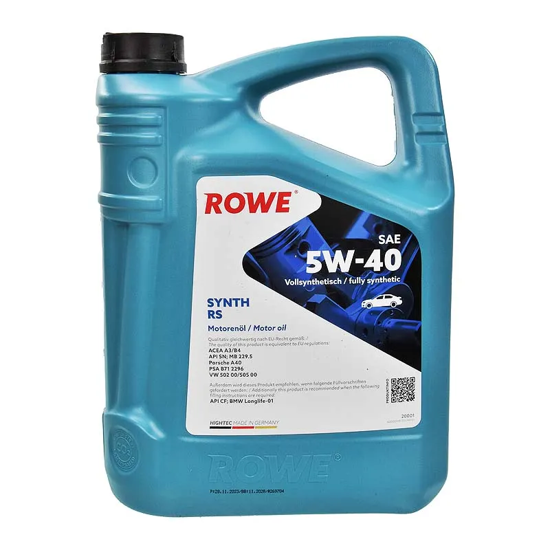 Моторное масло ROWE HIGHTEC SYNTH RS SAE 5W-40 5л (20001005099)