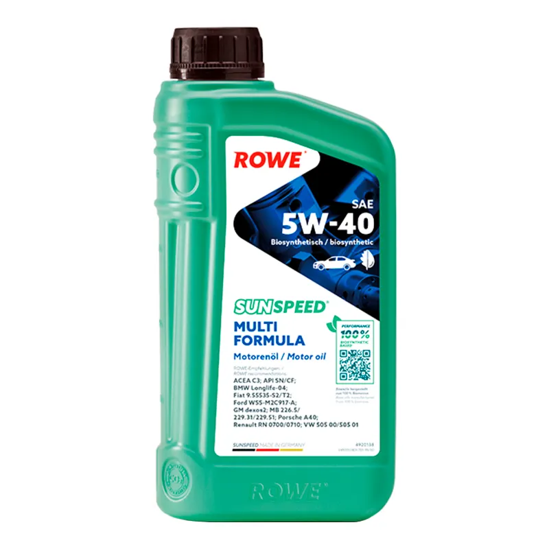 Моторна олива ROWE SunSpeed Multi Formula SAE 5W-40 1л (4920138001099)