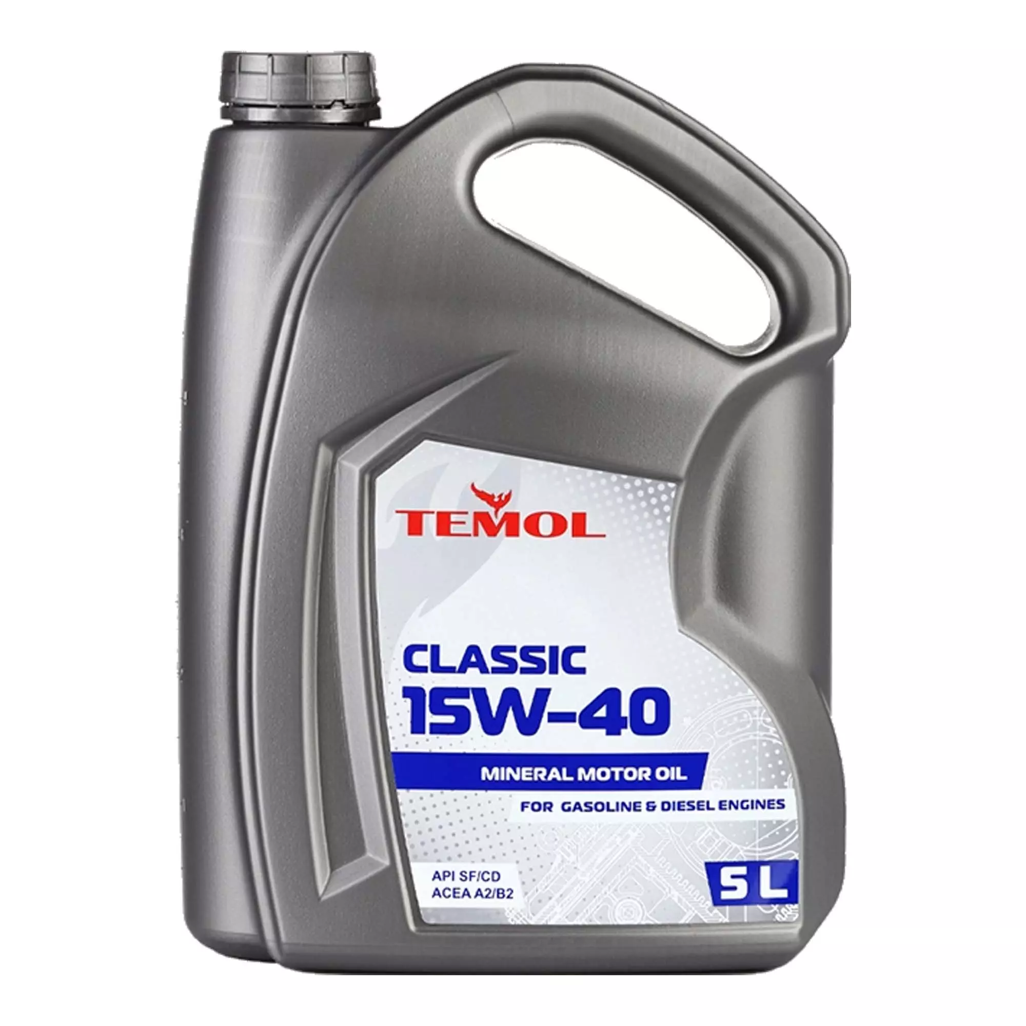 Моторное масло Temol Classic 15W-40 API SF/CC 5л Моторное масло Temol Classic 15W-40 API SF/CC 5л