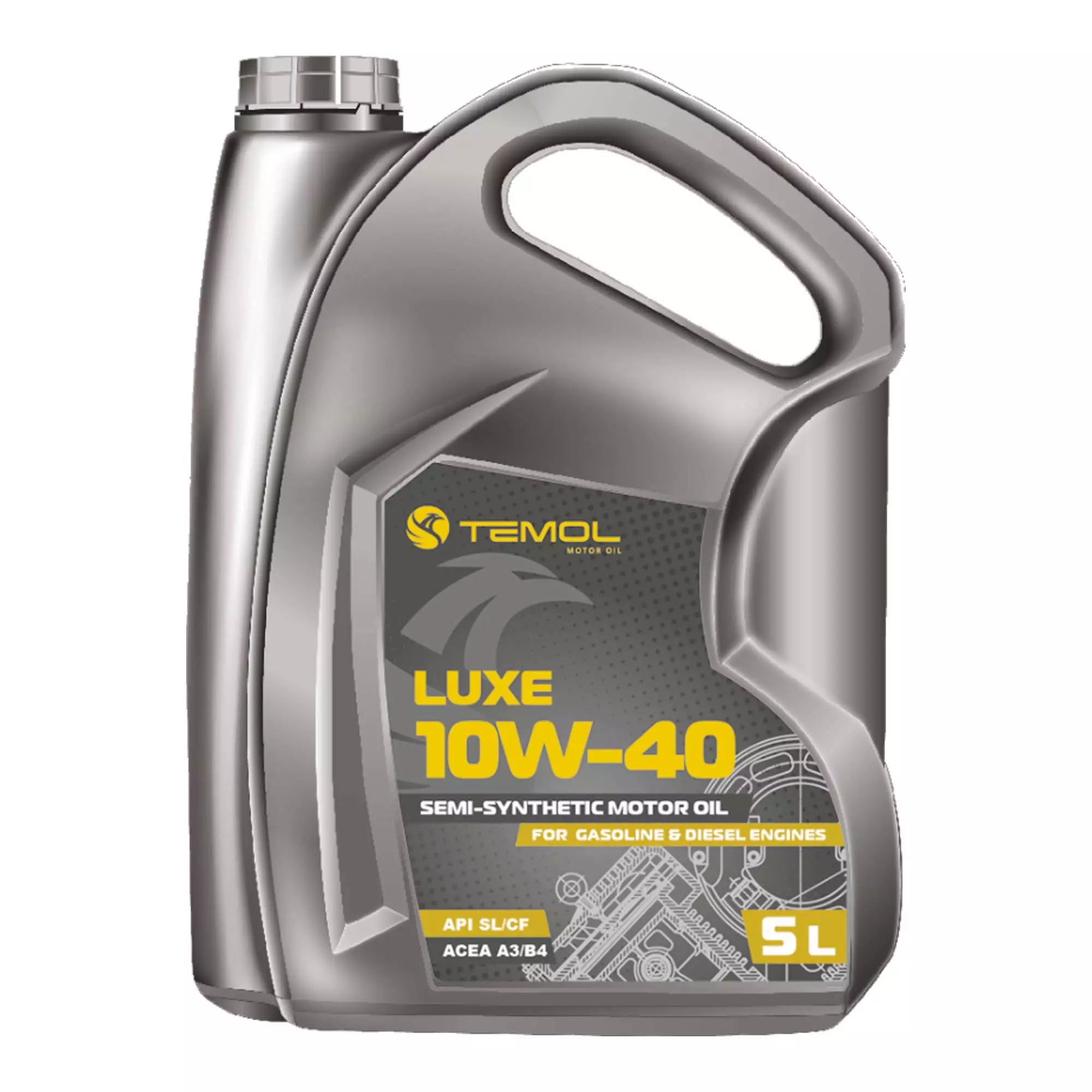 Моторна олива Temol Luxe 10W-40 API SL/CF 5л Моторна олива Temol Luxe 10W-40 API SL/CF 5л