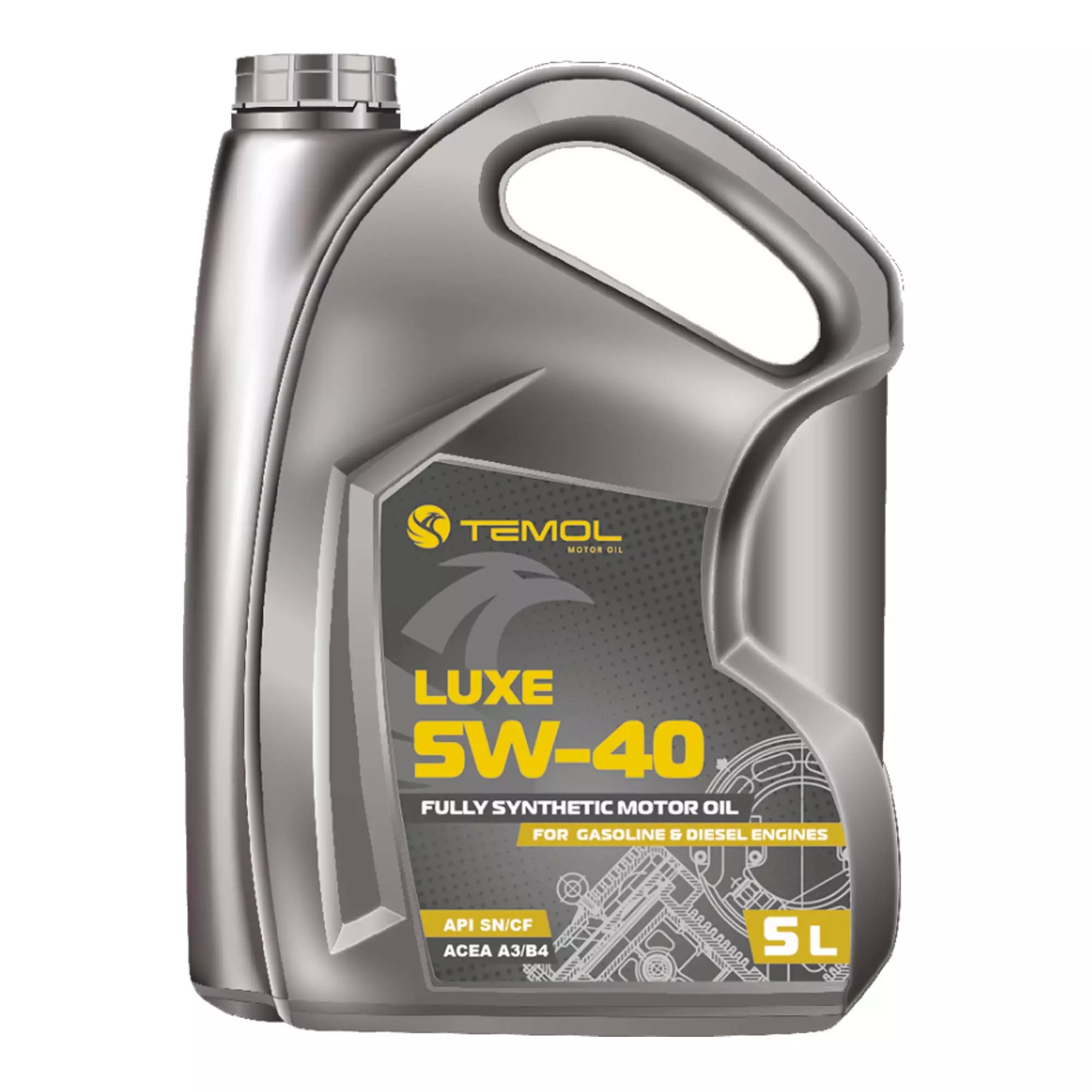 Моторна олива Temol Luxe 5W-40 API SM/SN/SL/CF 5л Моторна олива Temol Luxe 5W-40 API SM/SN/SL/CF 5л