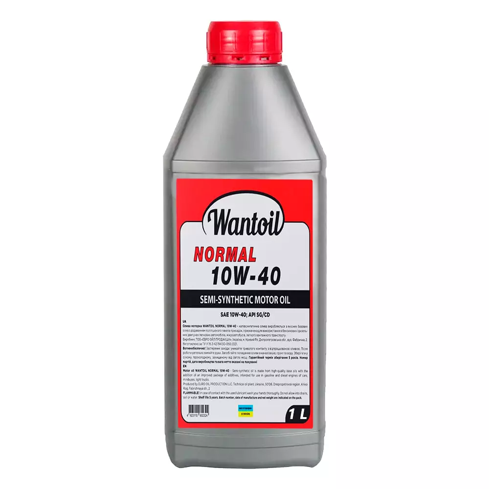 Моторное масло Wantoil NORMAL SG/CD 10W-40 1л Моторное масло Wantoil NORMAL SG/CD 10W-40 1л