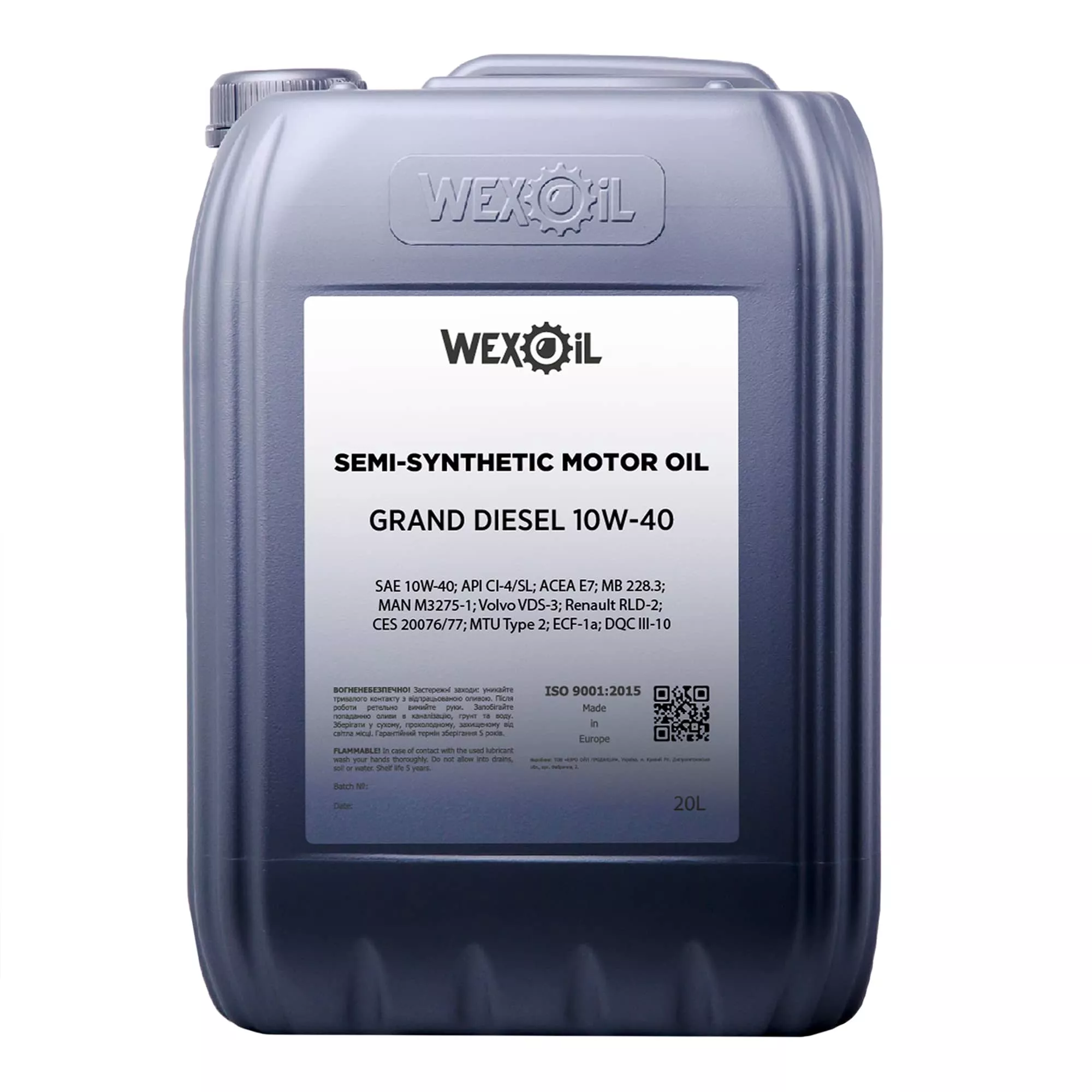 Моторна олива Wexoil Grand Diesel SAE 10W-40 20л