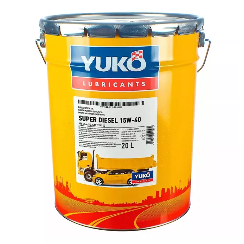 Моторна олива Yuko Super Diesel 15W-40 20л (4820070240580) Моторна олива Yuko Super Diesel 15W-40 20л (4820070240580)
