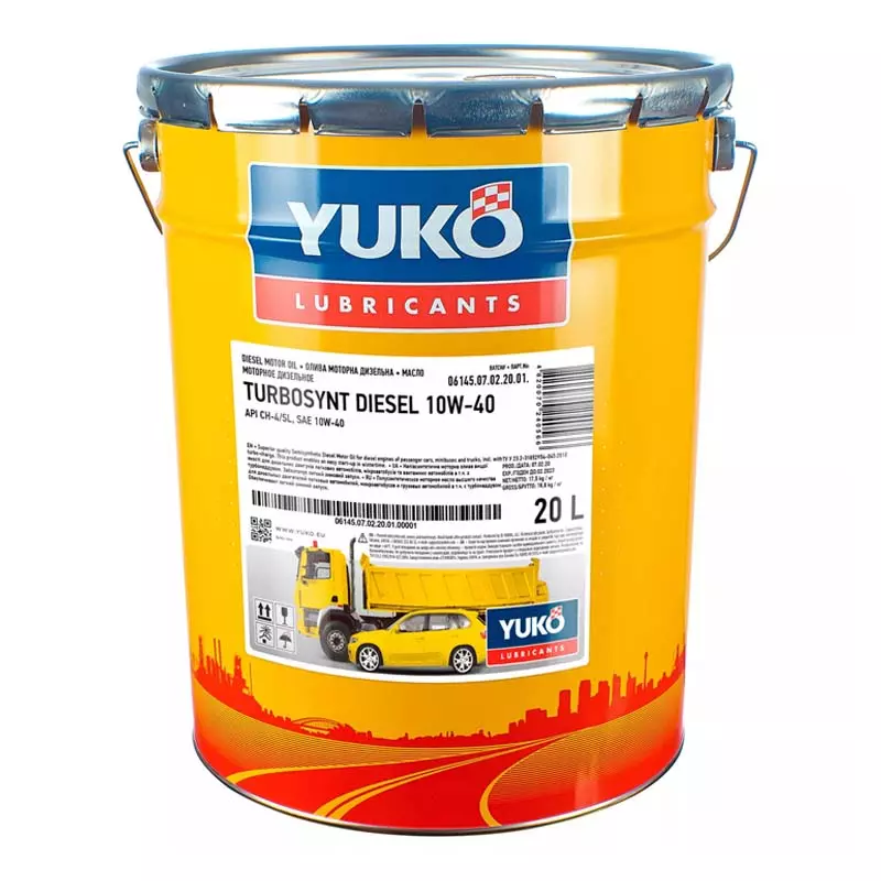 Моторное масло Yuko Turbosynt Diesel 10W-40 20л (4820070240566)