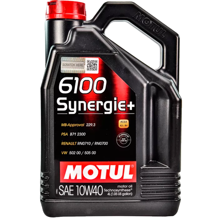 Олива моторна MOTUL 6100 Synergie+ SAE 10W40 4л (839441)