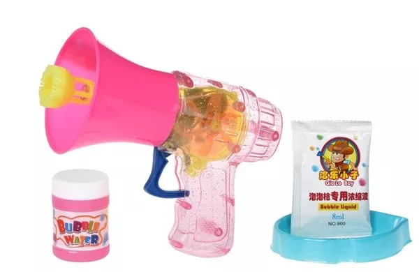Мильні бульбашки Same Toy Bubble Gun Рупор зі світлом рожевий (925AUt-2)
