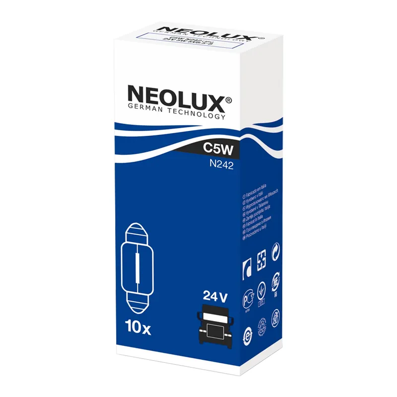 Лампа Neolux Standard C5W 24V 5W N242