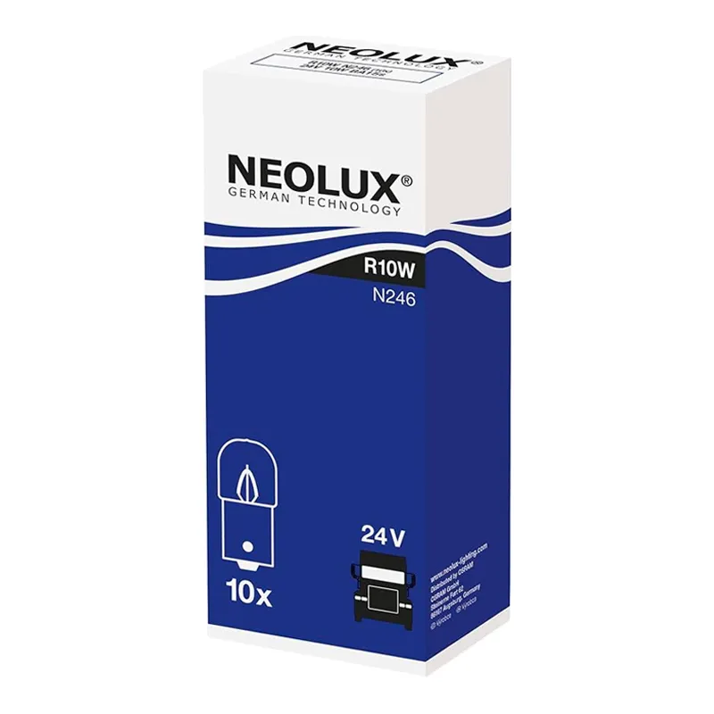 Лампа Neolux Standard R10W 24V 10W N246