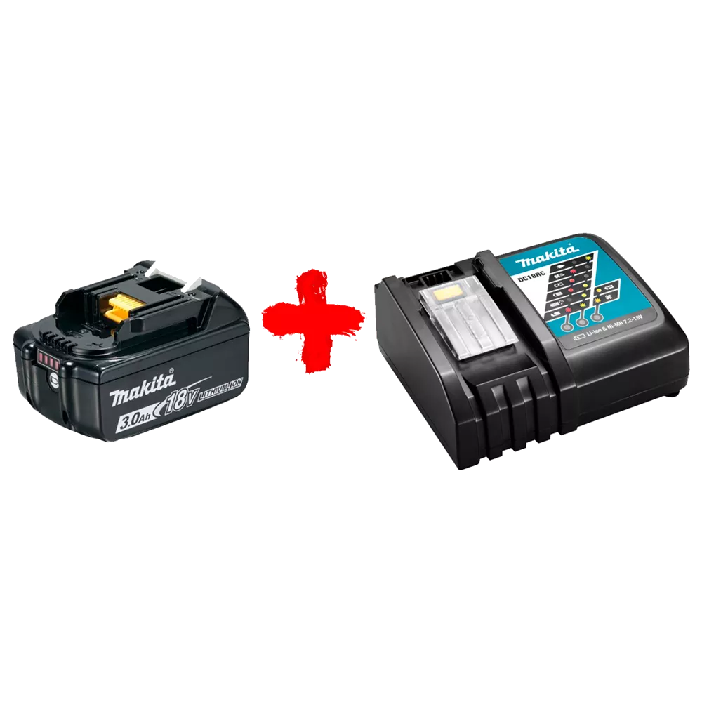 Набор аккумулятор + зарядное устройство Makita BL1830B+DC18RC (191A24-4) Набор аккумулятор + зарядное устройство Makita BL1830B+DC18RC (191A24-4)