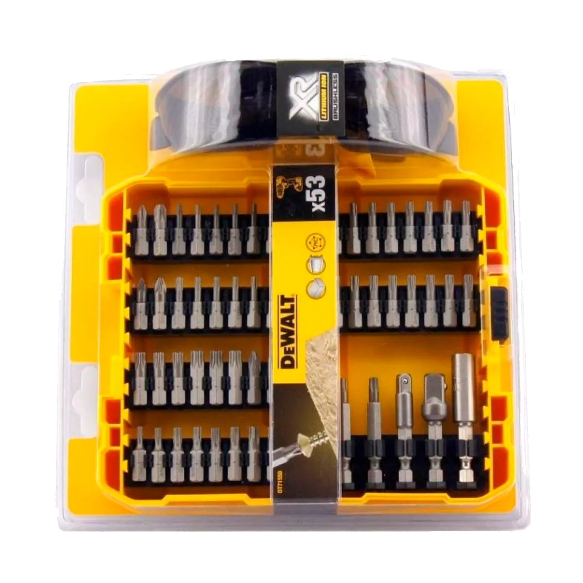 Набір бітів DeWALT біт, магніт. власників, 53 предм. (DT71550) Набір бітів DeWALT біт, магніт. власників, 53 предм. (DT71550)