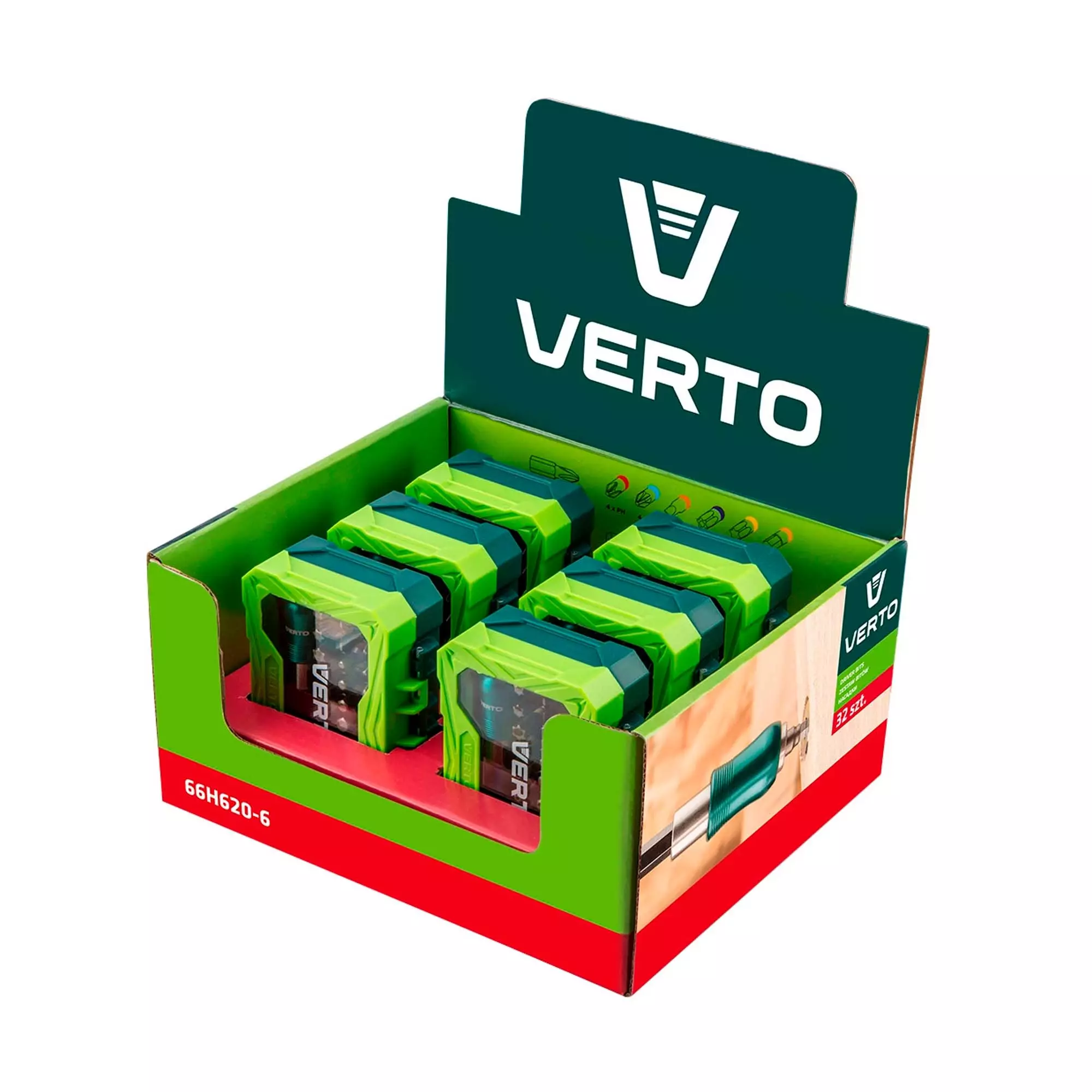 Набір біт VERTO 32 шт. (66H620-6) Набір біт VERTO 32 шт. (66H620-6)