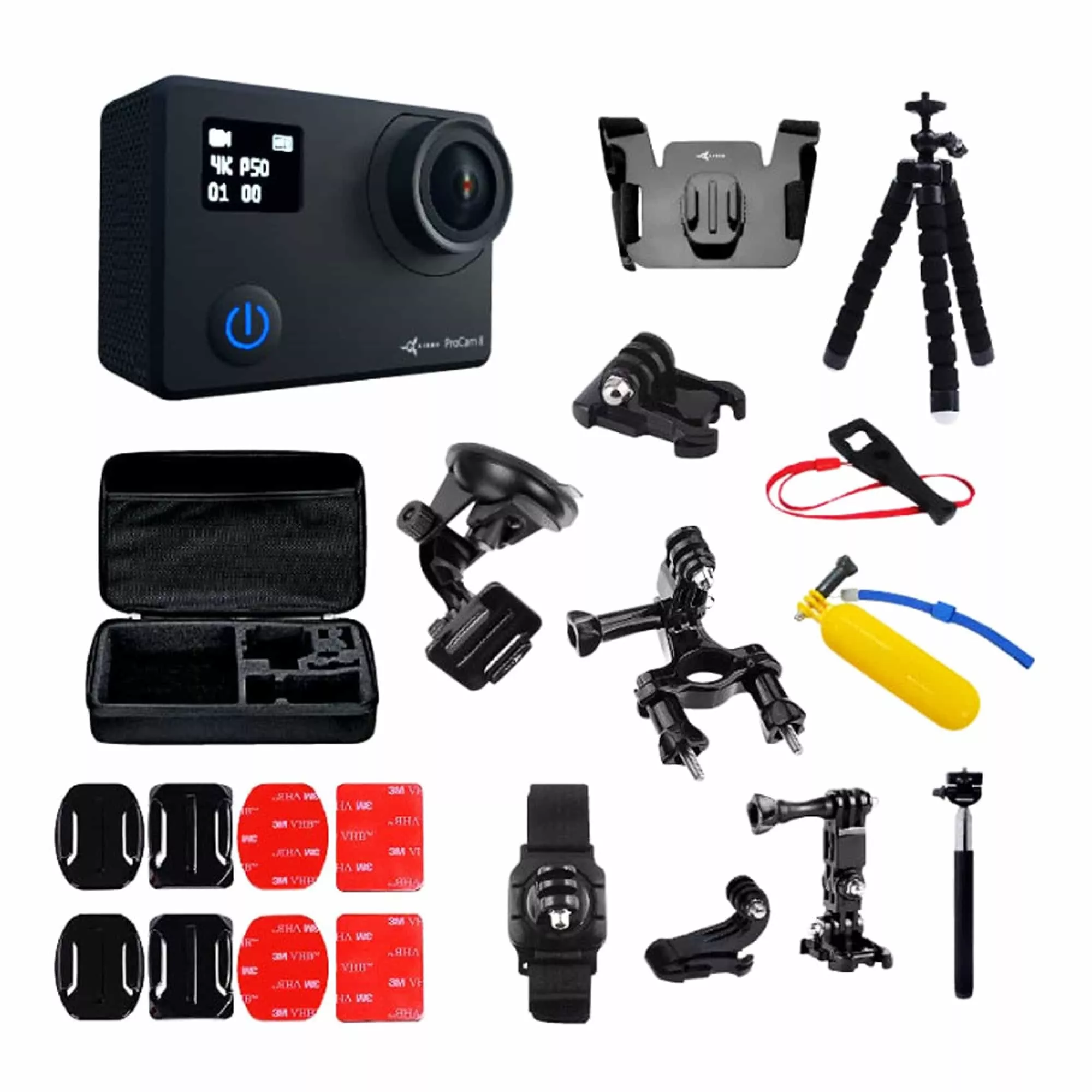 Набор блогера 30 в 1: экшн-камера AIRON ProCam 8 Black с аксессуарами (69477915500063)