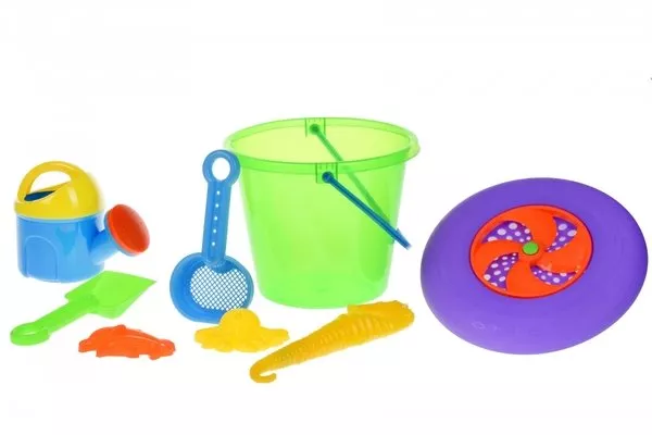 Набір для гри з піском Same Toy з Літаючою тарілкою (зелене відро) 8 шт (HY-1205WUt-2)