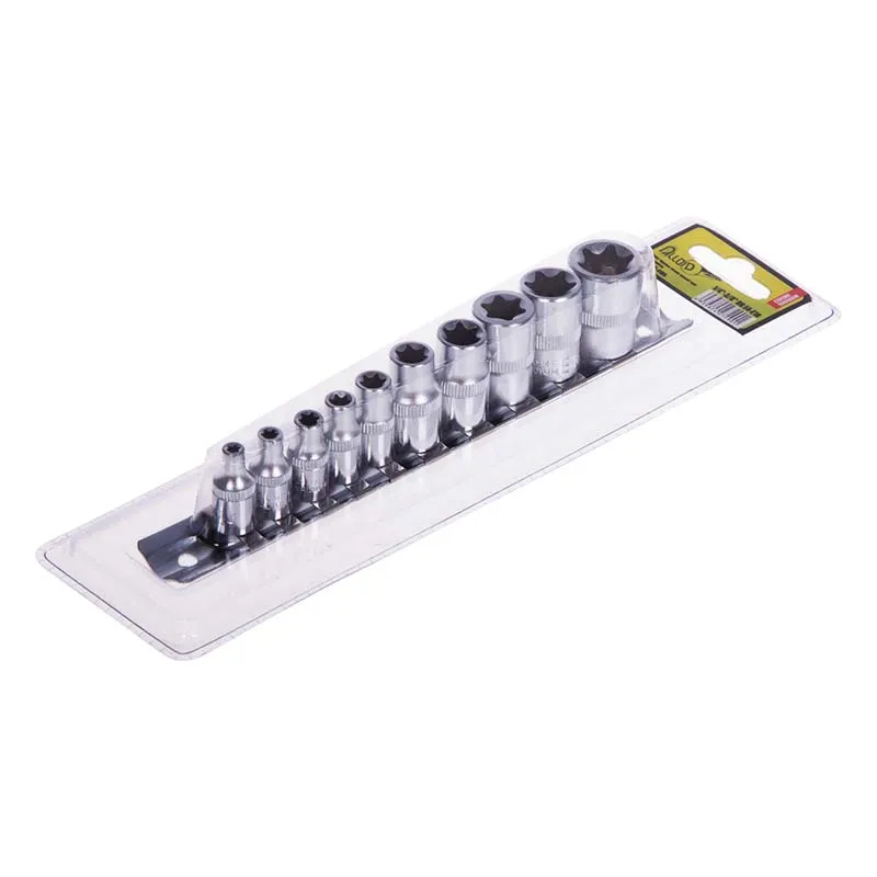 Набор головок Alloid торкс 1/4"-3/8"DR Е4-Е18 10 предм блистер (НГЕ-418Б) Набор головок Alloid торкс 1/4"-3/8"DR Е4-Е18 10 предм блистер (НГЕ-418Б)