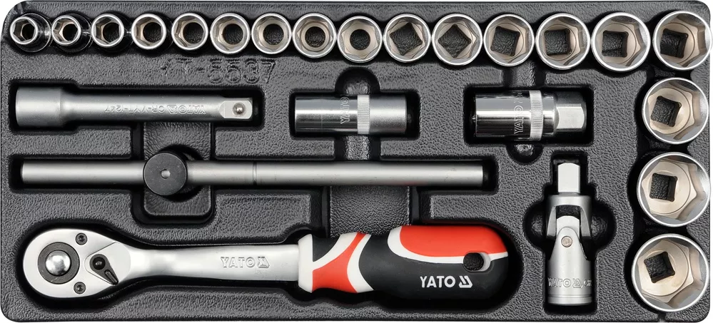 Набор головок и комплектующих YATO (YT-5537)