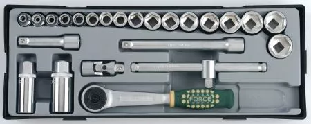 Набір головок та воротков FORCE 3/8" (T3251-72-5) Набір головок та воротков FORCE 3/8" (T3251-72-5)