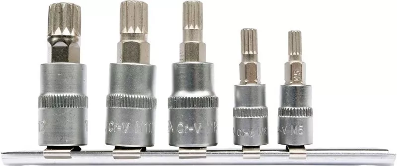 Набор головок торцевых YATO Spline М5-М12 5 шт (YT-04360) Набор головок торцевых YATO Spline М5-М12 5 шт (YT-04360)