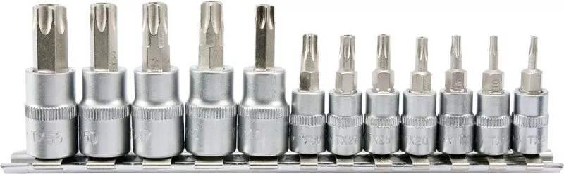 Набор головок торцевых YATO Torx Temperproof Т8-Т55 12шт (YT-04332) Набор головок торцевых YATO Torx Temperproof Т8-Т55 12шт (YT-04332)