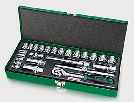 Набір інструменту комбінований Toptul 3/8" 25шт (GCAD2502) Набір інструменту комбінований Toptul 3/8" 25шт (GCAD2502)